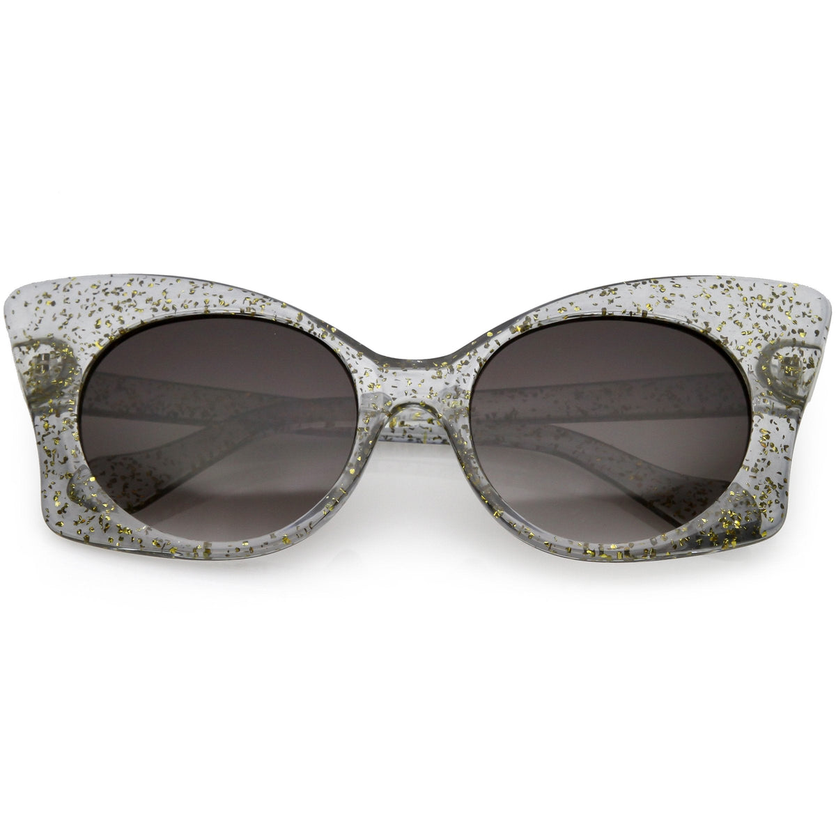 Women's Oversize Butterfly Glitter Cat Eye Sunglasses C553