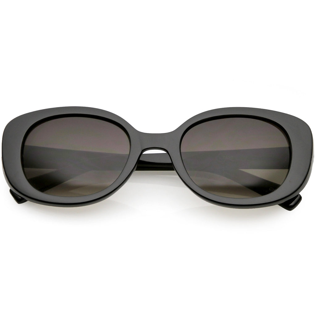 Women's Retro Rounded 1950's Thick Frame Sunglasses C556