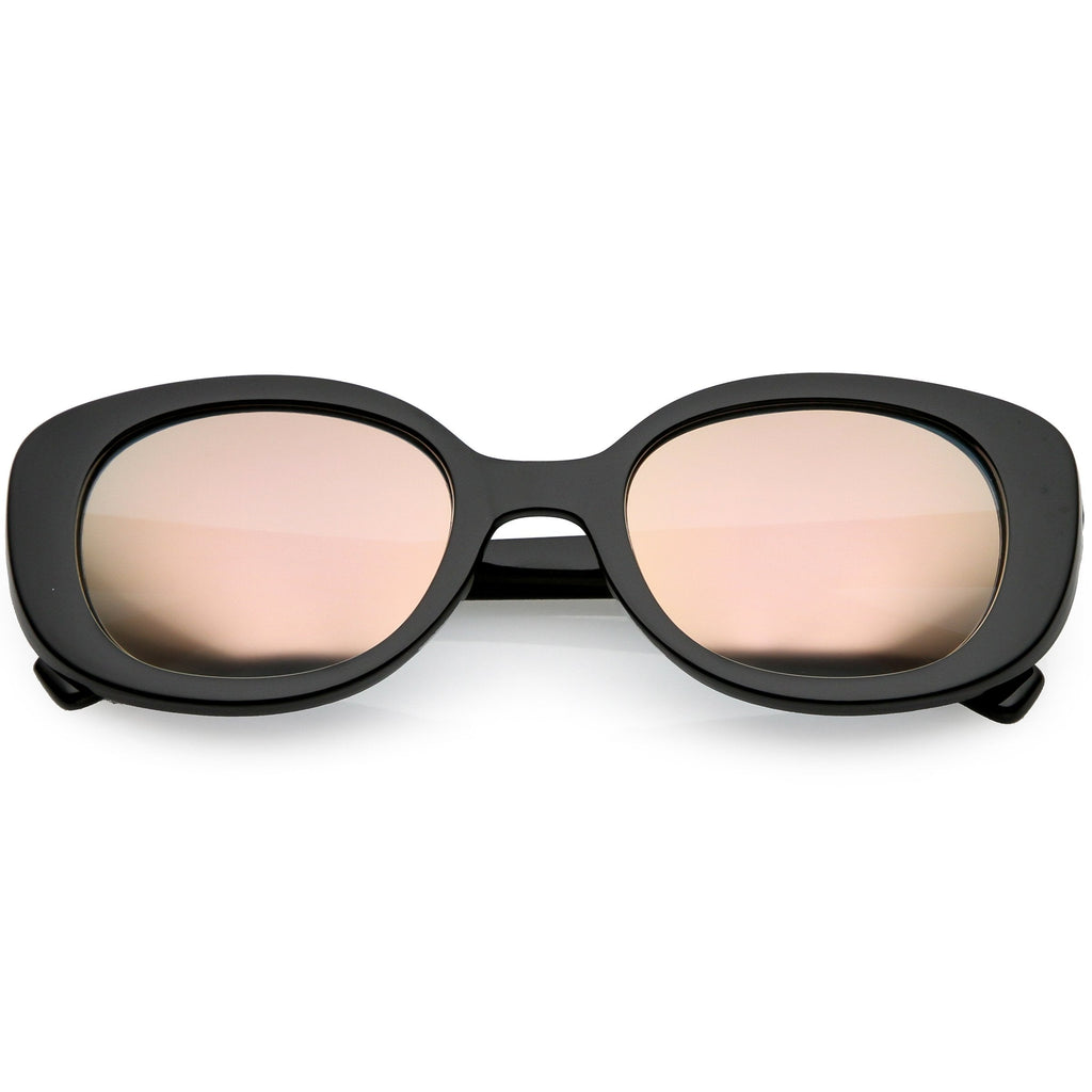 Women's Rounded Retro 1950's Thick Frame Sunglasses C557