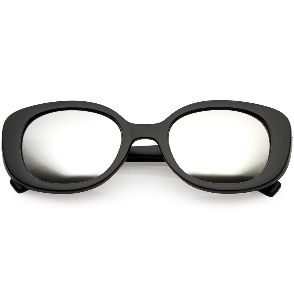 Women's Rounded Retro 1950's Thick Frame Sunglasses C557