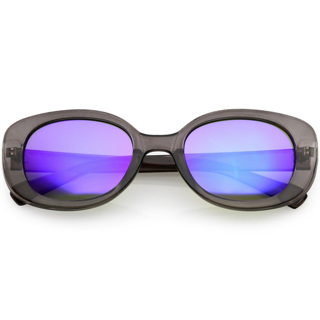 Women's Rounded Retro 1950's Thick Frame Sunglasses C557