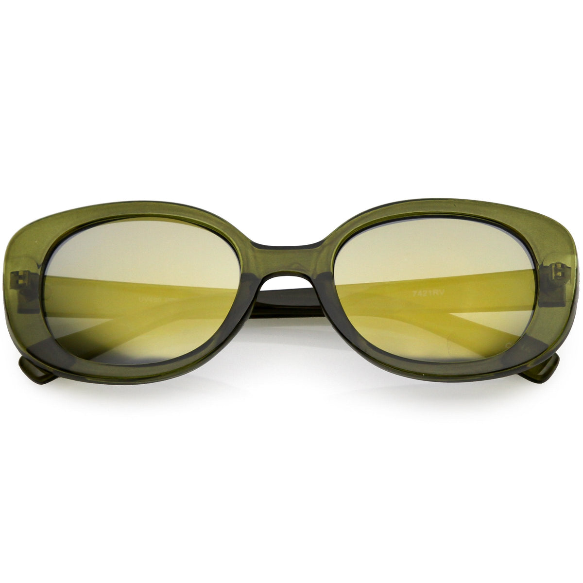 Women's Rounded Retro 1950's Thick Frame Sunglasses C557