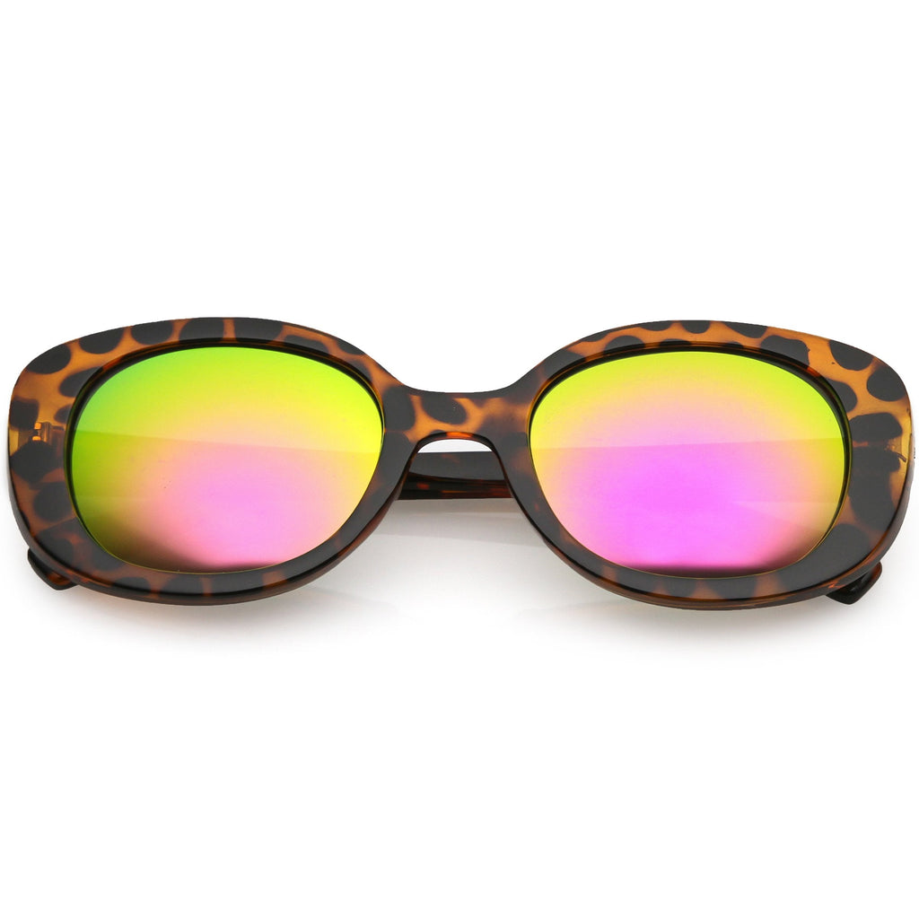 Women's Rounded Retro 1950's Thick Frame Sunglasses C557