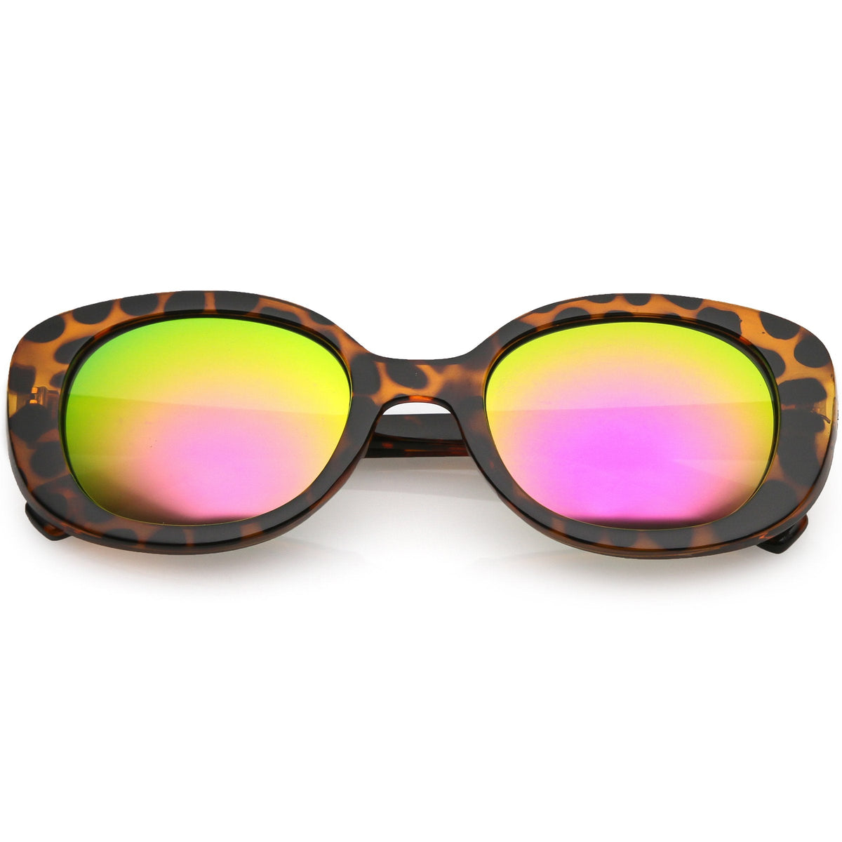 Women's Rounded Retro 1950's Thick Frame Sunglasses C557