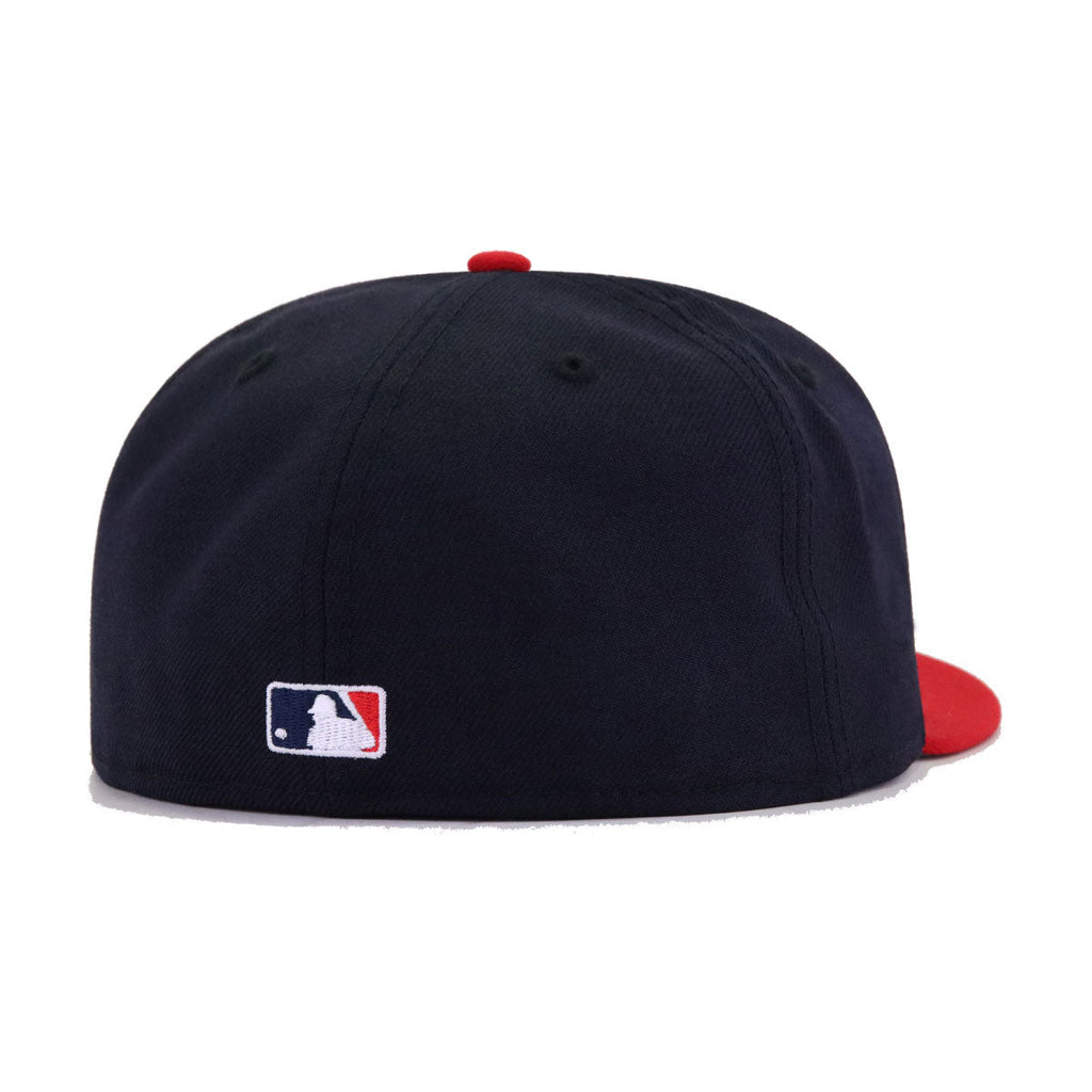 Atlanta Braves Navy Scarlet PEACH New Era 59Fifty Fitted
