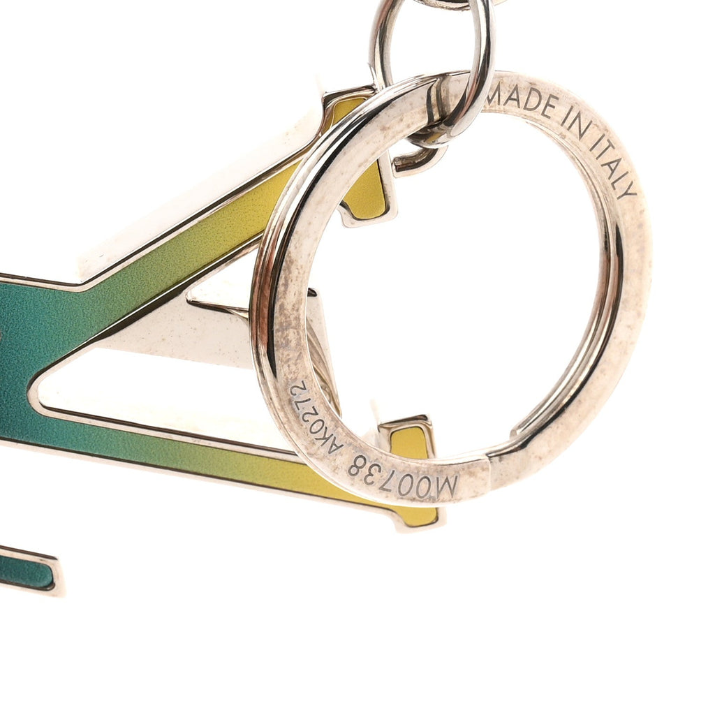 LV Spotlight Bag Charm Key Holder Green