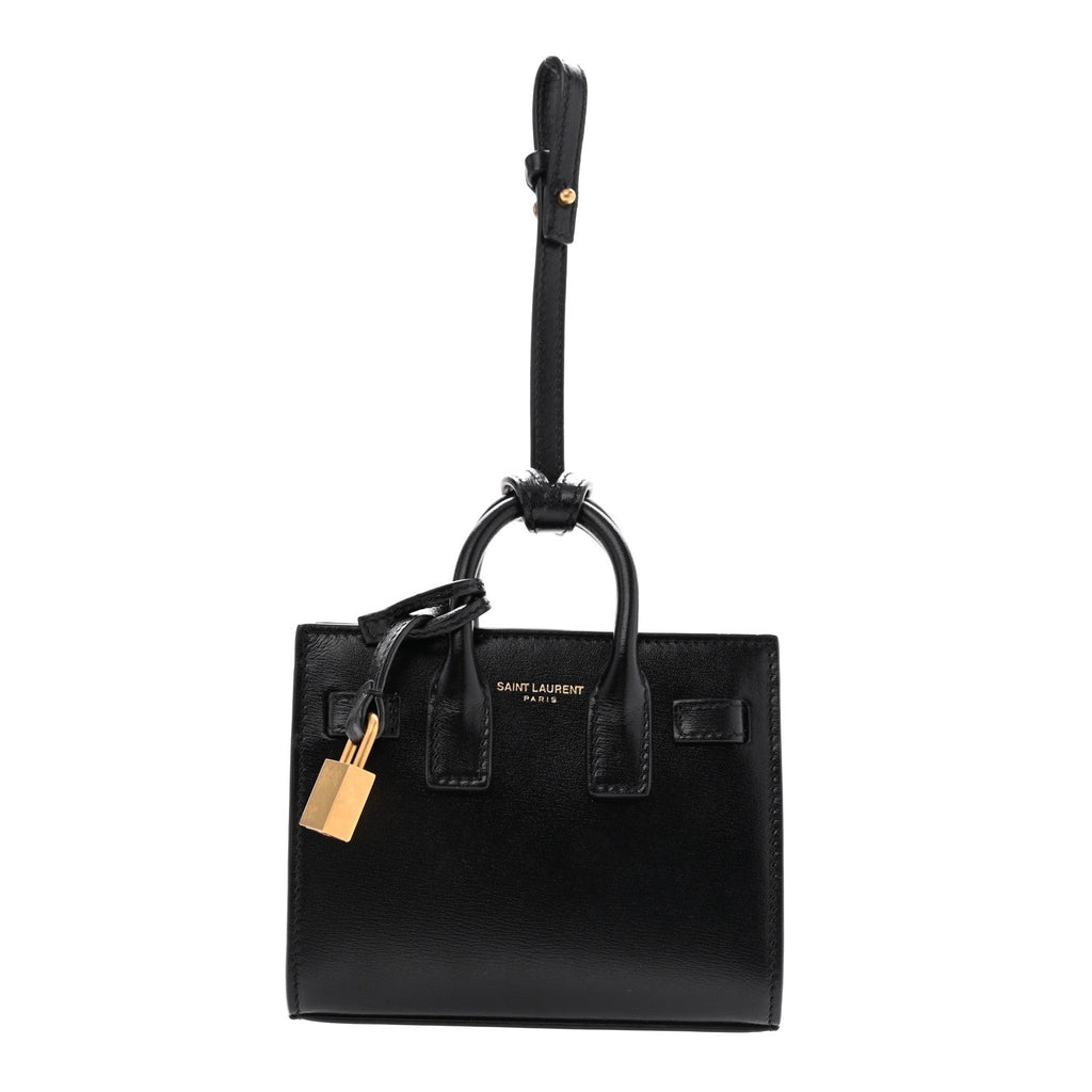 Calfskin Sac De Jour Bag Charm Black