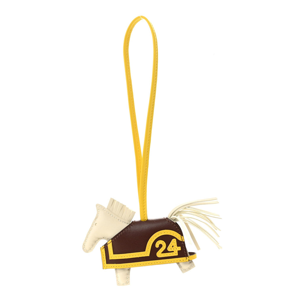 Milo Lambskin Grigri Rodeo Robeo 24 Bag Charm PM Craie Terre Jaune De Naples