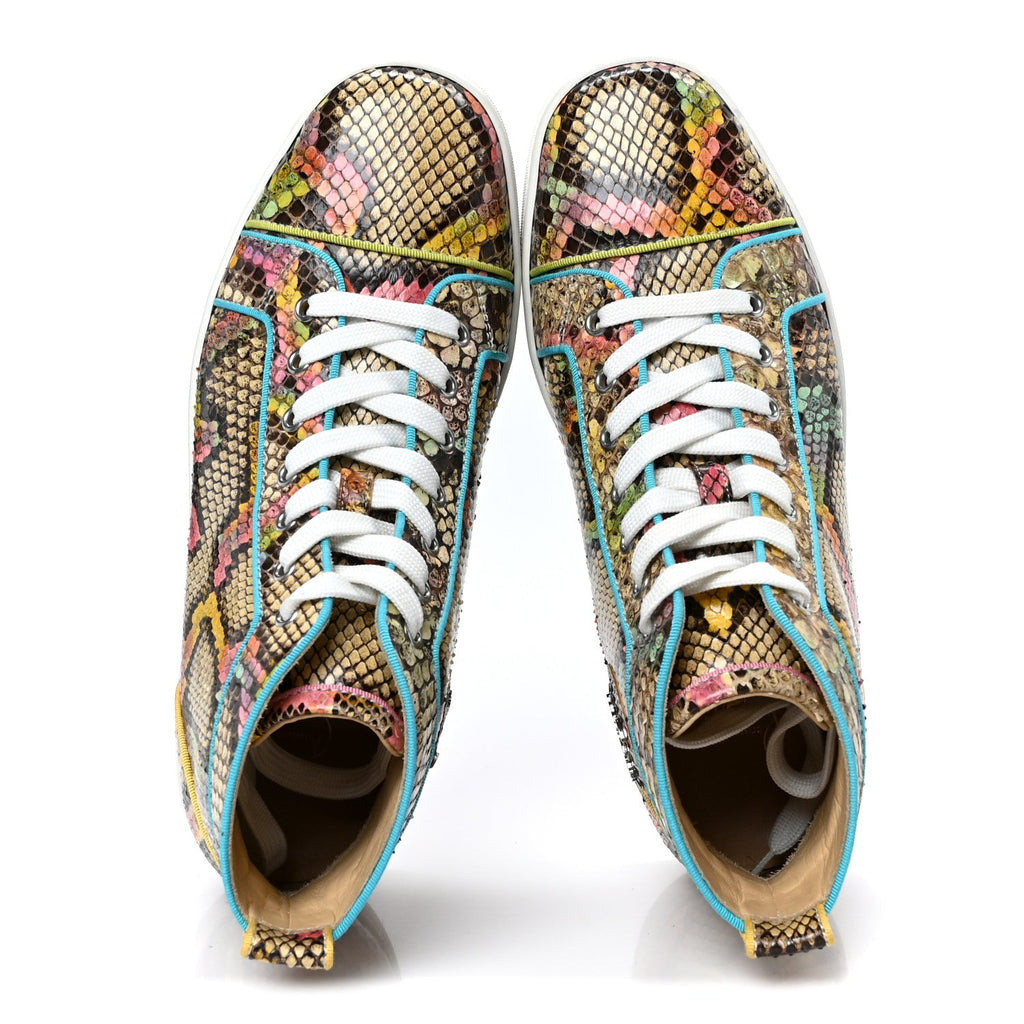 Snakeskin Mens Louis Flat Sneakers 40 Multicolor