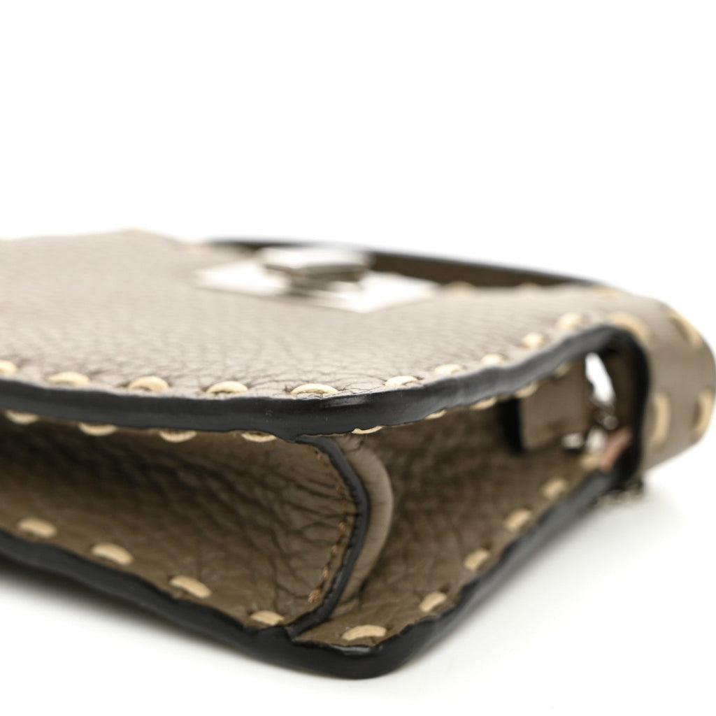 Vitello Stampa Granata Macro Stitchings Pico Peekaboo Charm Tartufo