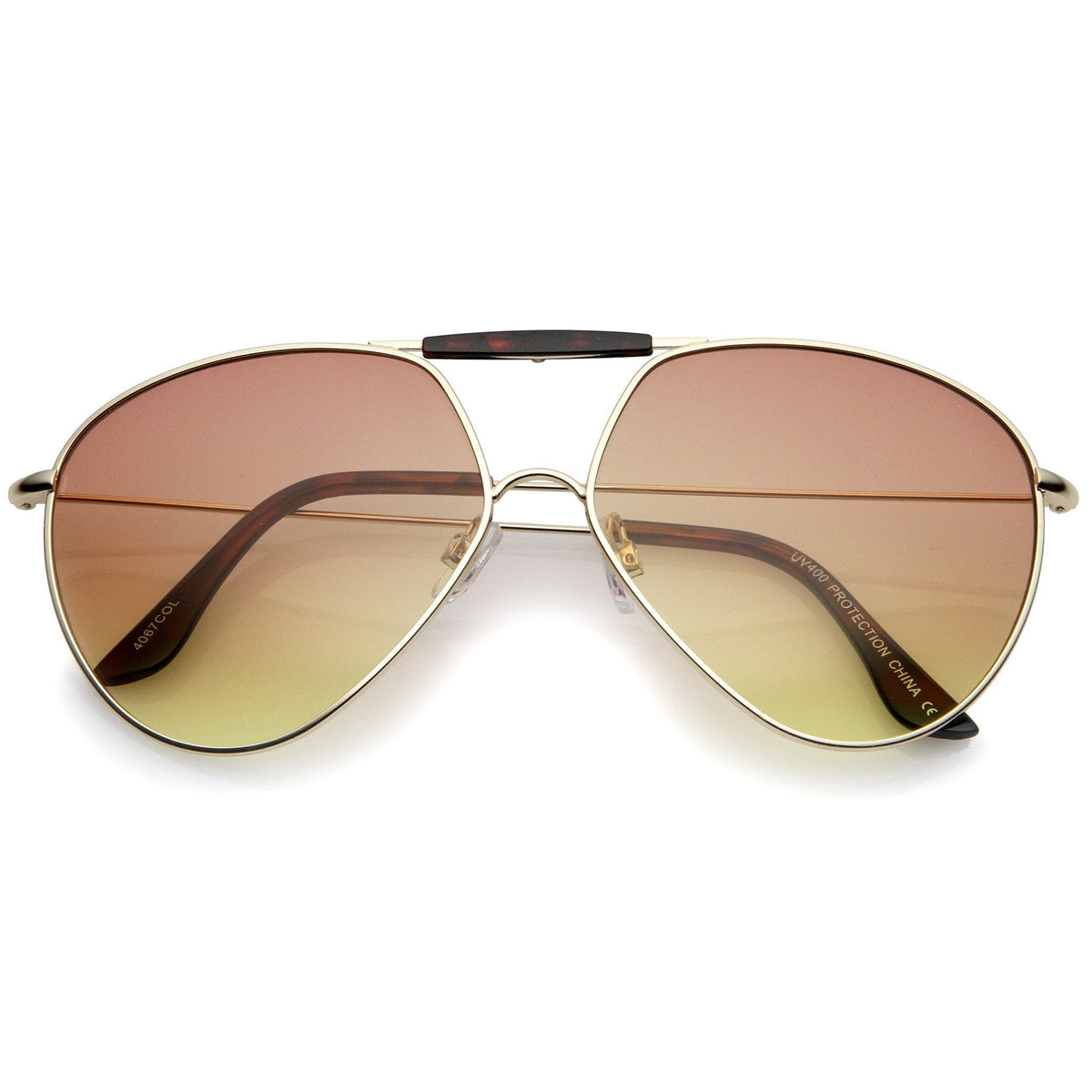 Modern Angled European Gradient Lens Aviator Sunglasses A736