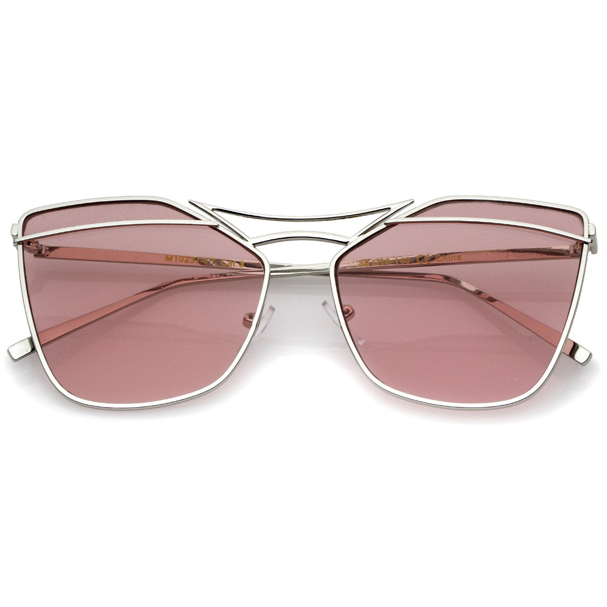 Women's Laser Cut Dual Flat Lens Sunglasses A968