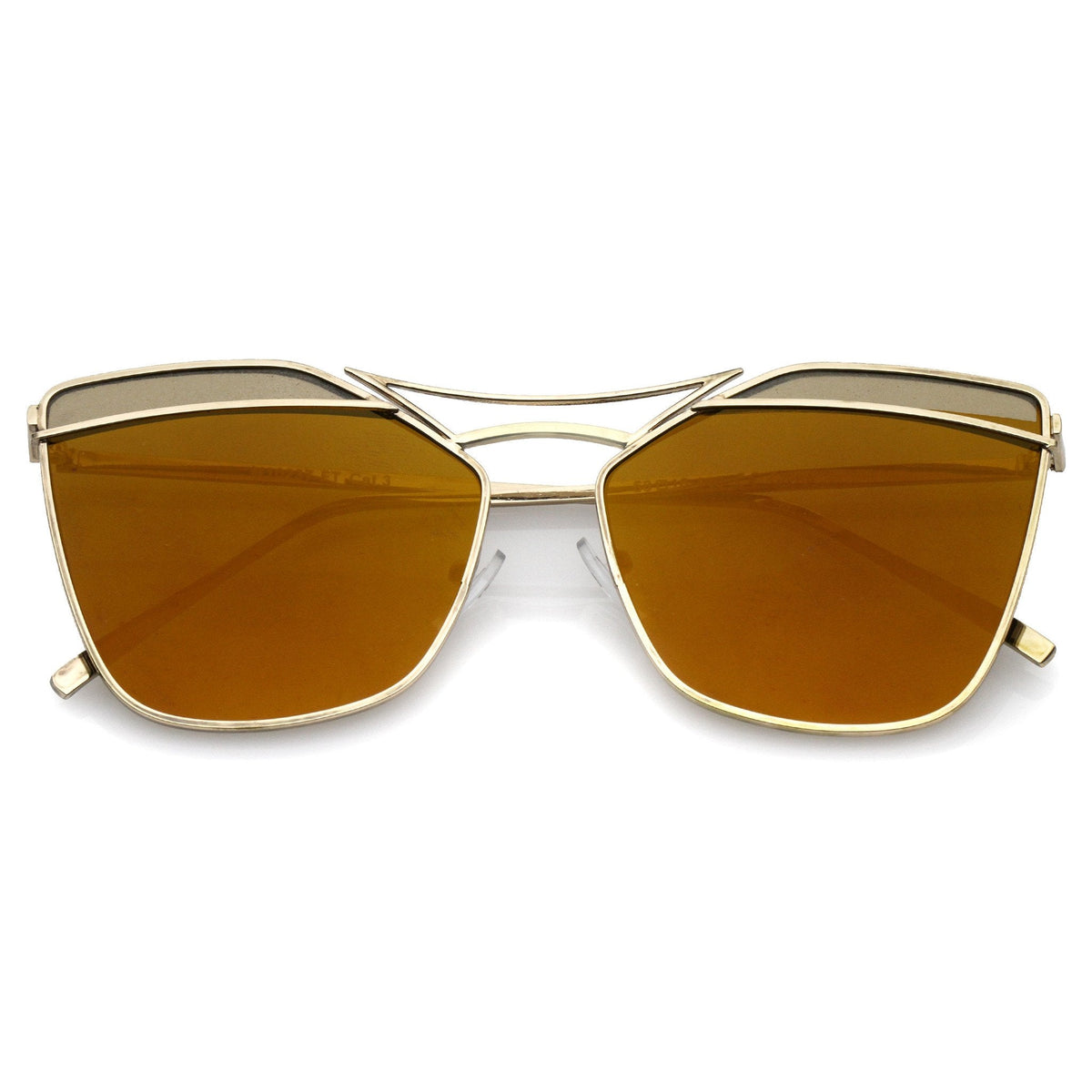Women's Laser Cut Dual Flat Lens Sunglasses A968