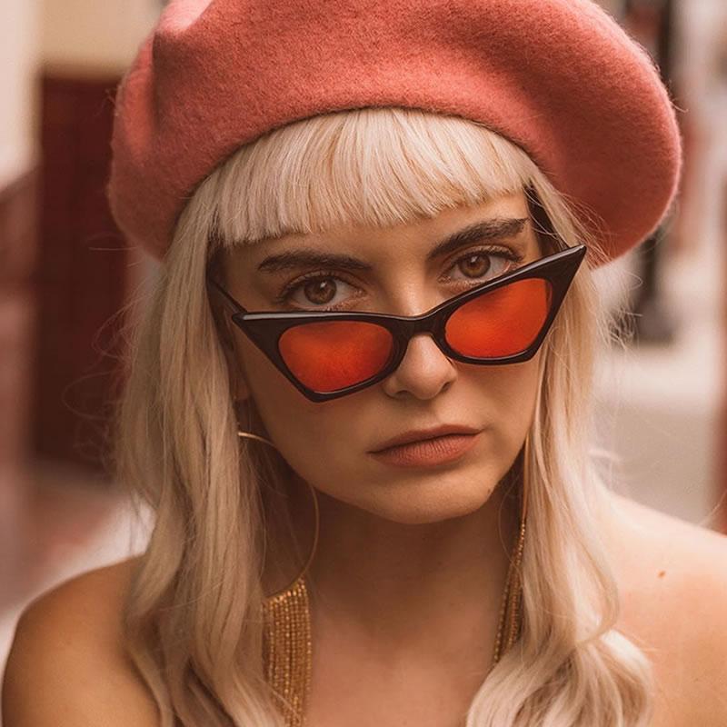 Retro 1950's Geometric High Pointed Cat Eye Sunglasses C492