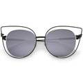 Oversize Laser Cut Outline Cat Eye Sunglasses A862