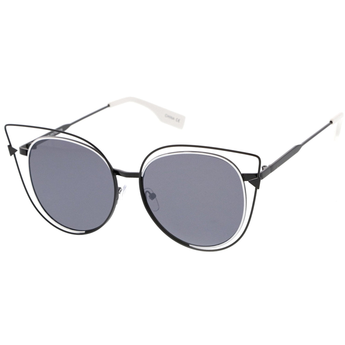 Oversize Laser Cut Outline Cat Eye Sunglasses A862