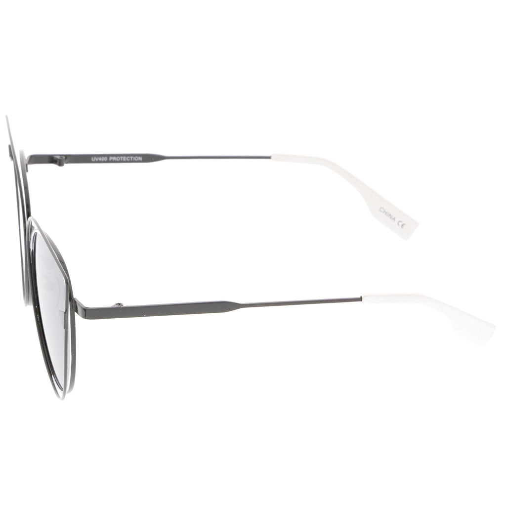 Oversize Laser Cut Outline Cat Eye Sunglasses A862