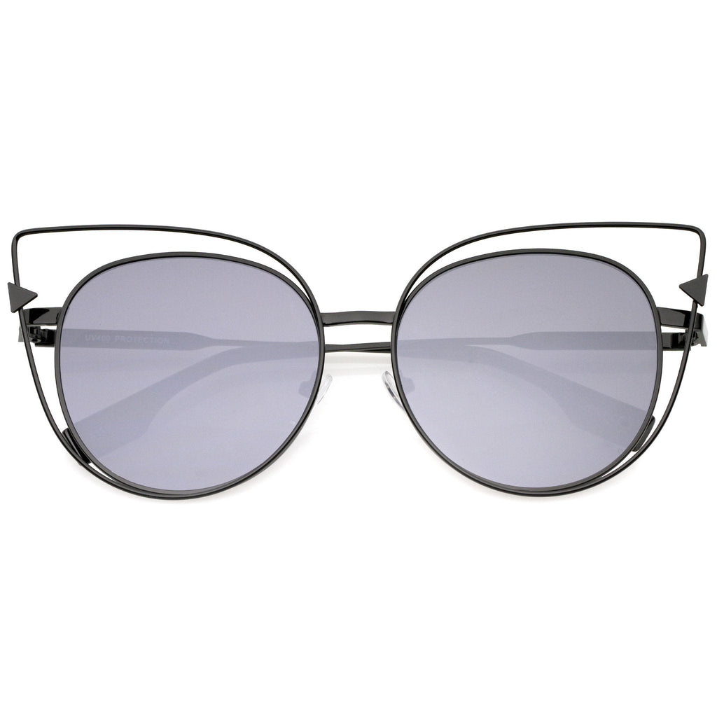 Oversize Laser Cut Outline Cat Eye Sunglasses A862