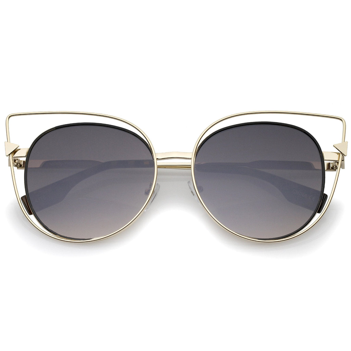 Oversize Laser Cut Outline Cat Eye Sunglasses A862