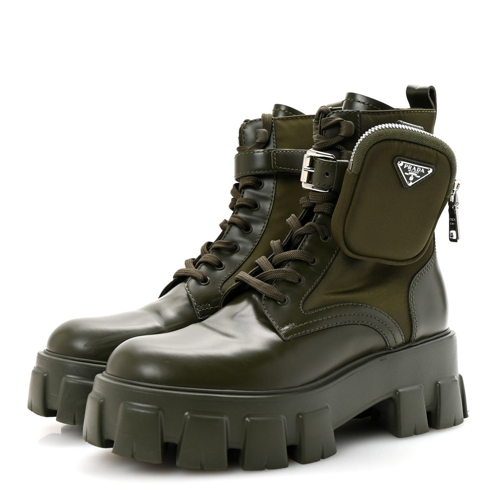 Spazzolato Rois Re-Nylon Metal Triangle Logo Monolith Pouch Pocket 55mm Boots 37.5 Militare