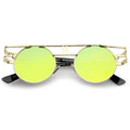 Steampunk Laser Cut Round Round Flat Clear Lens Glasses C089