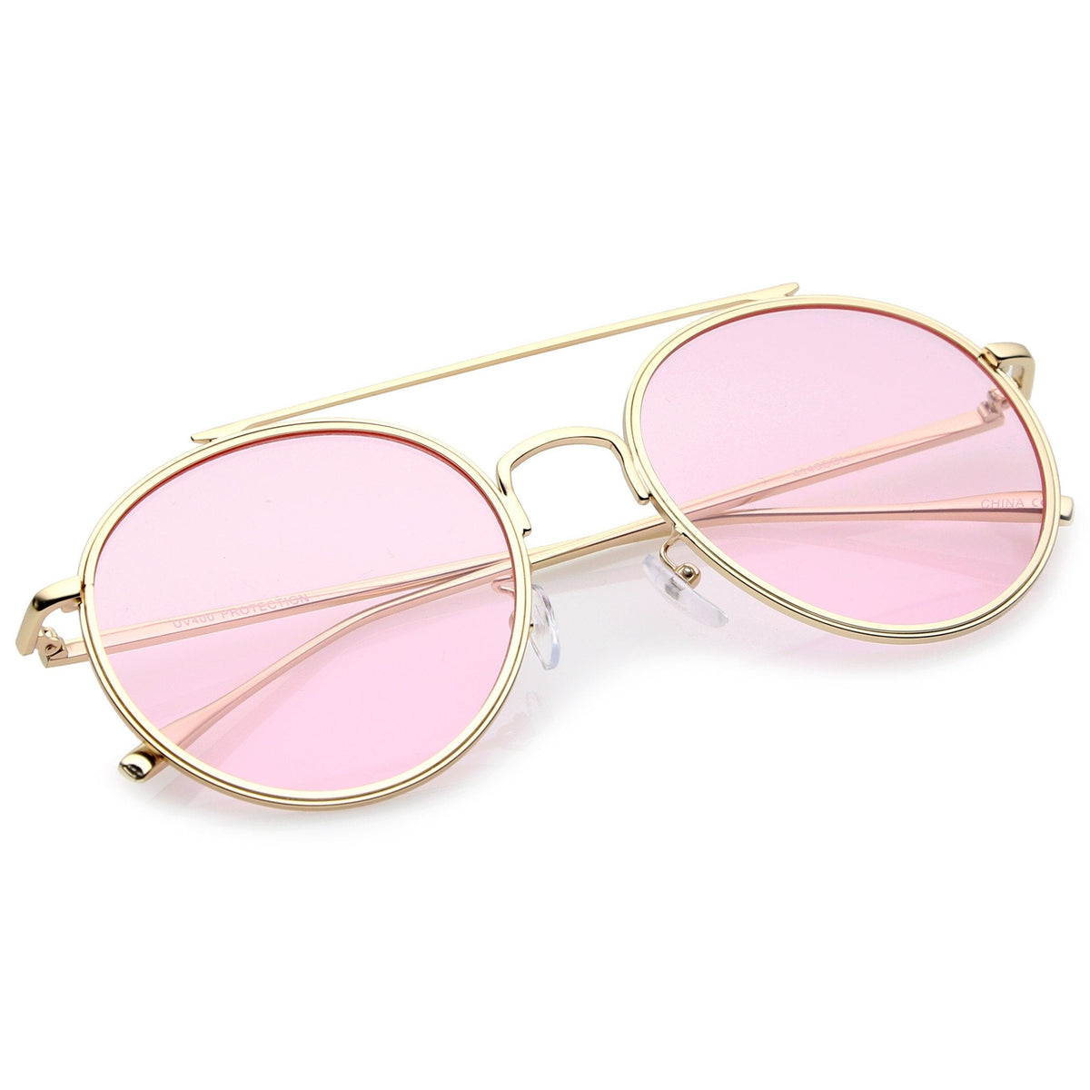 Modern Slim Round Color Tone Aviator Sunglasses A871