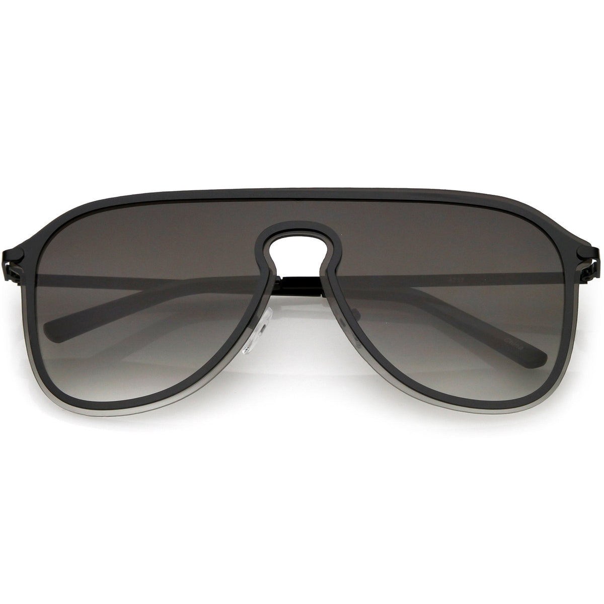 Retro Modern Futuristic Rimless Shield Aviator Sunglasses C541