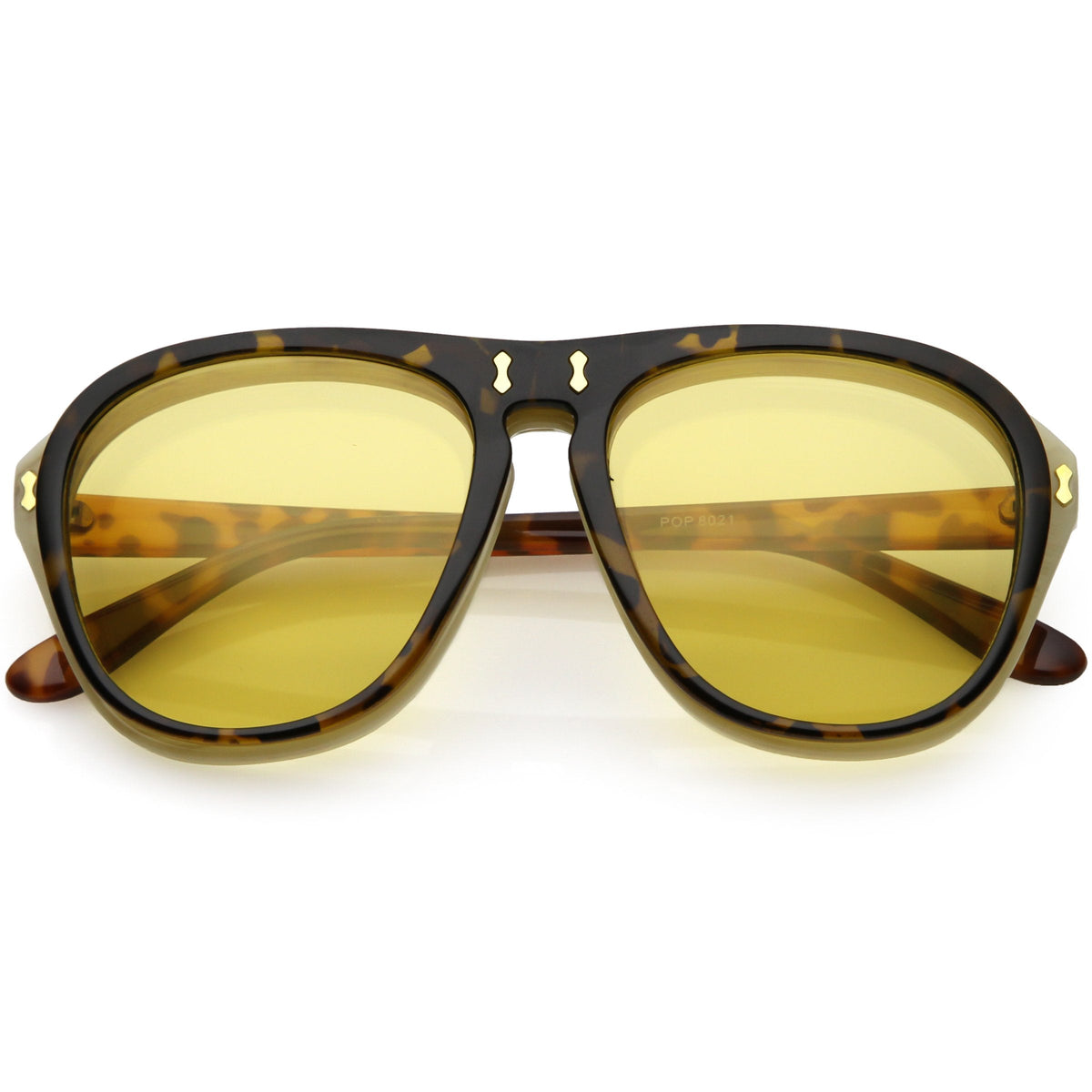 Men's Oversize Two Tone European Style Flip Up Aviator Sunglasses C580