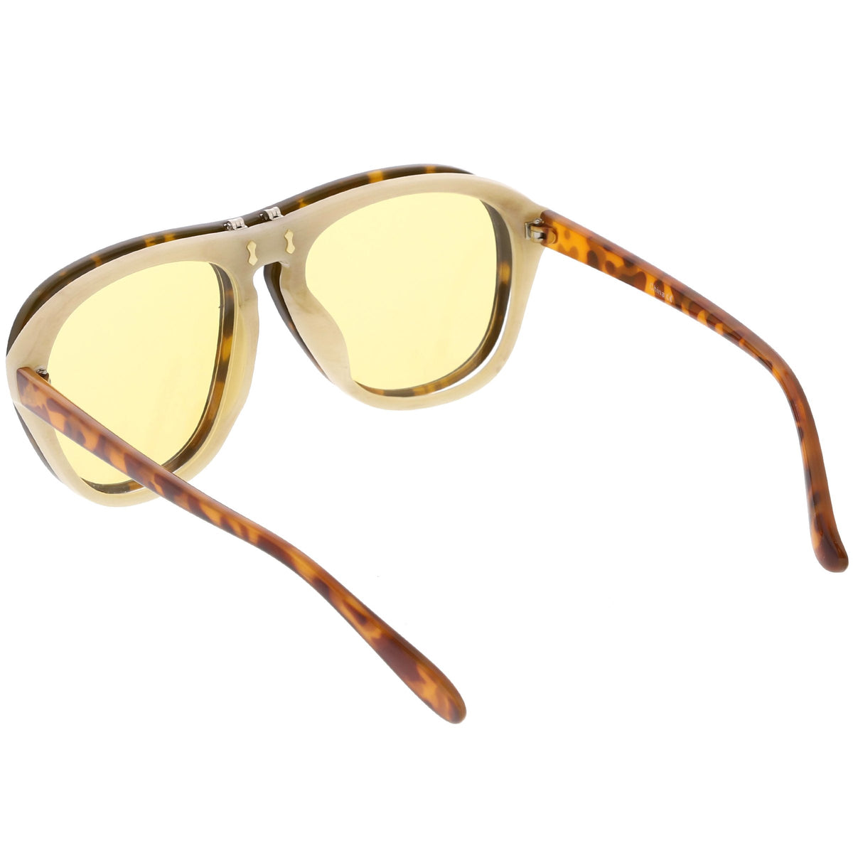 Men's Oversize Two Tone European Style Flip Up Aviator Sunglasses C580