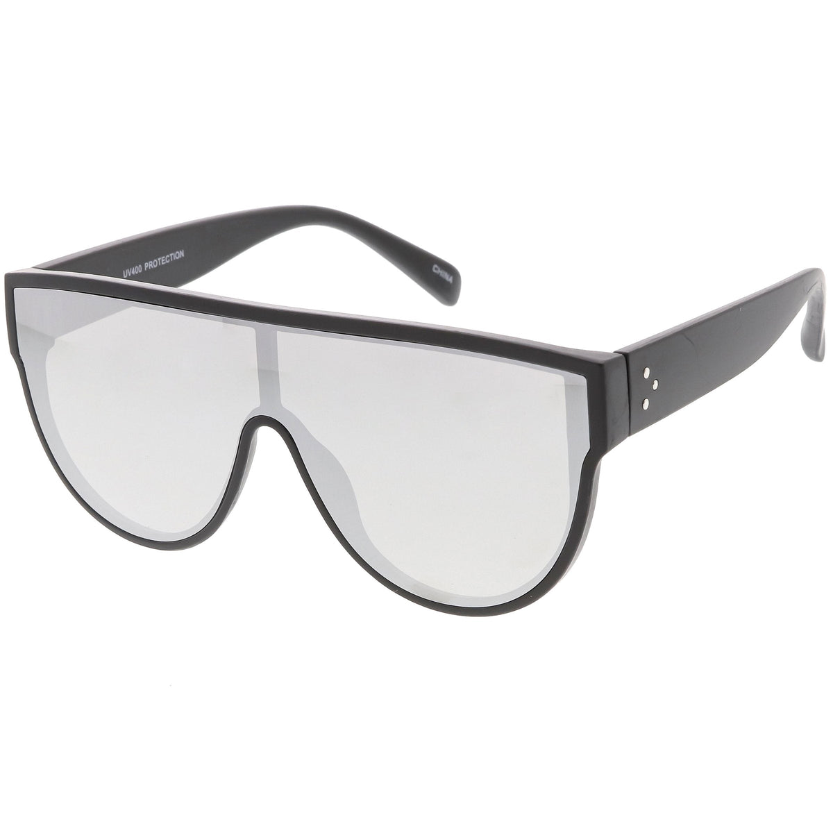 Retro Modern Infinity Mirrored Flat Lens Shield Sunglasses C558