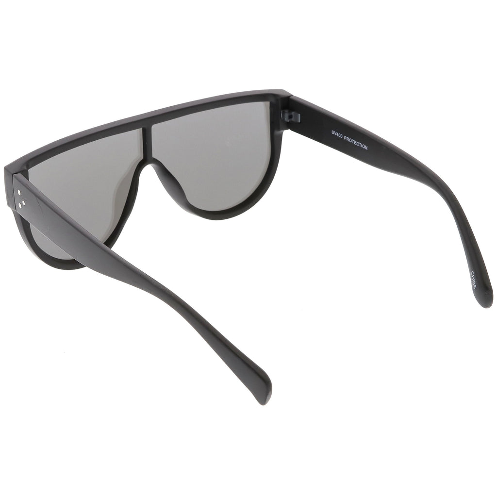 Retro Modern Infinity Mirrored Flat Lens Shield Sunglasses C558