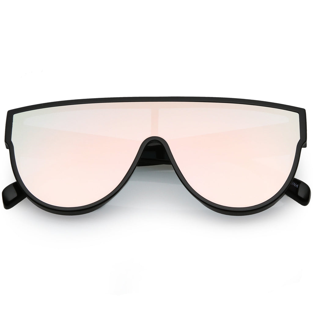 Retro Modern Infinity Mirrored Flat Lens Shield Sunglasses C558