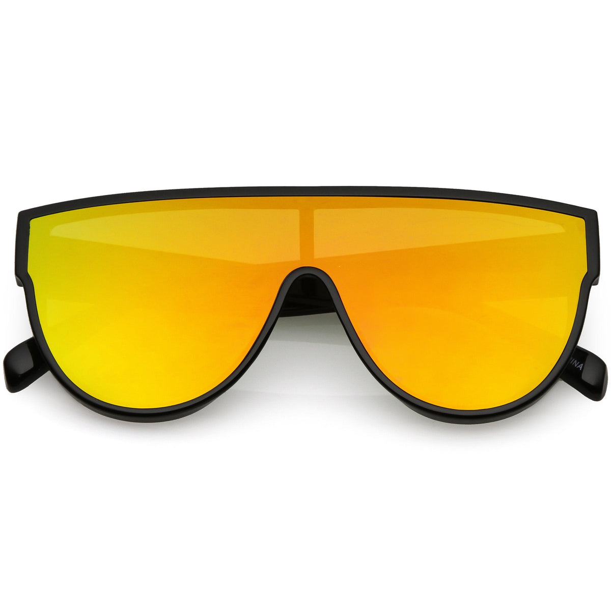 Retro Modern Infinity Mirrored Flat Lens Shield Sunglasses C558