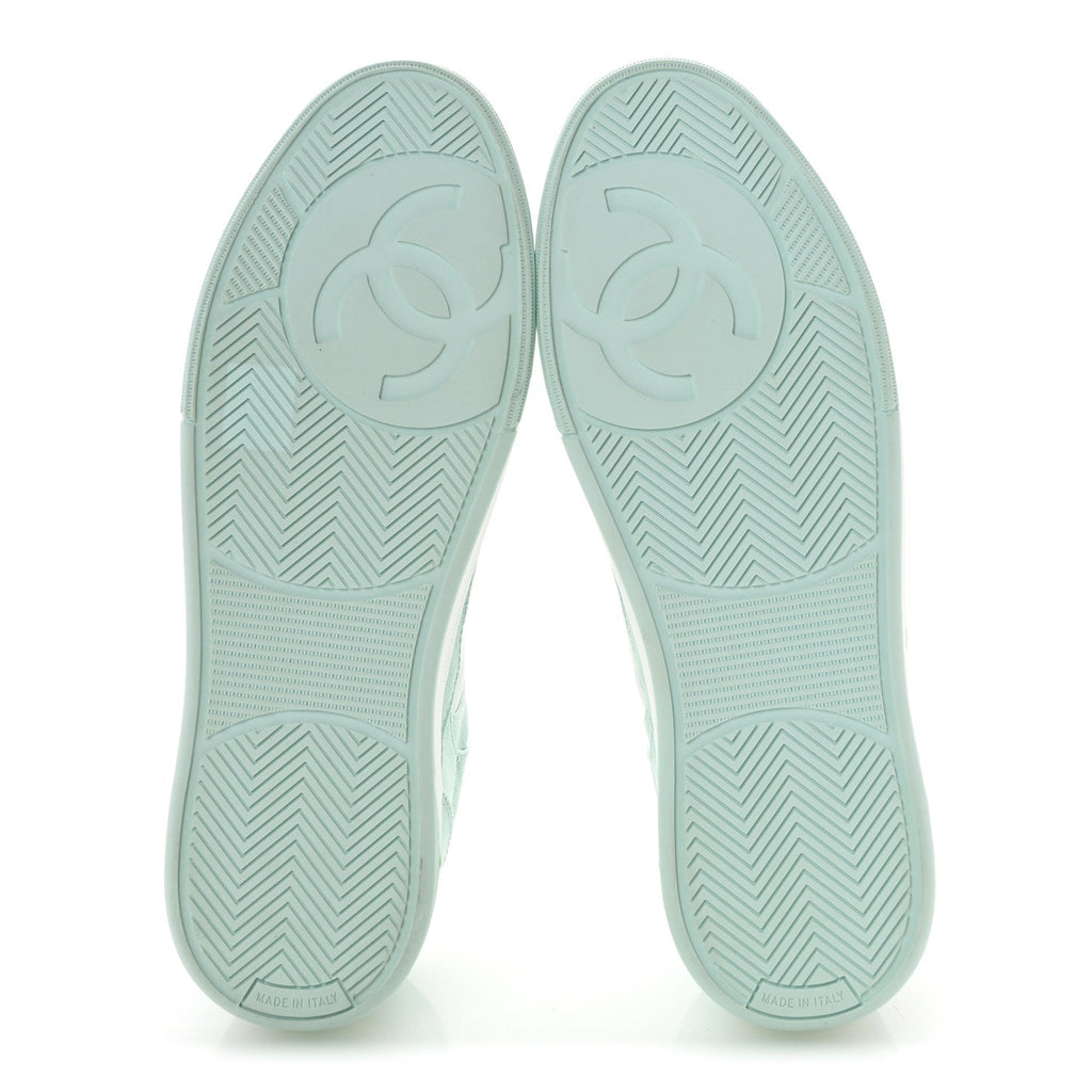 Cotton Sneakers 41 Light Turquoise White