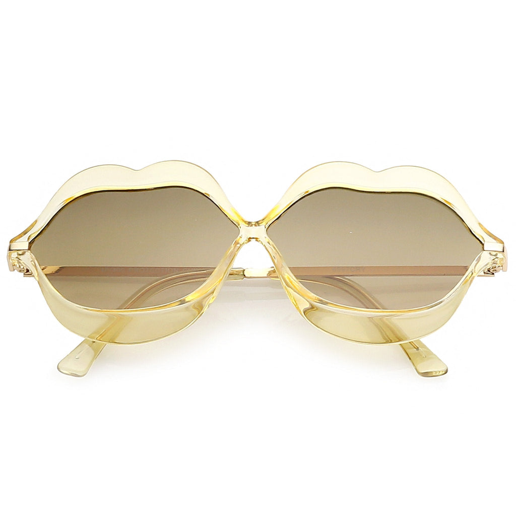 Oversize Novelty Transparent Lip Sunglasses C088