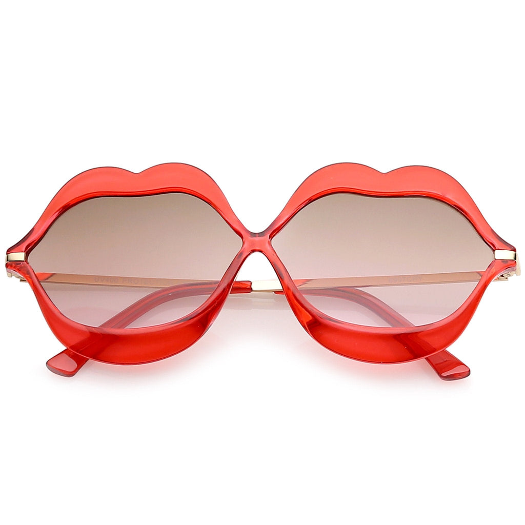 Oversize Novelty Transparent Lip Sunglasses C088