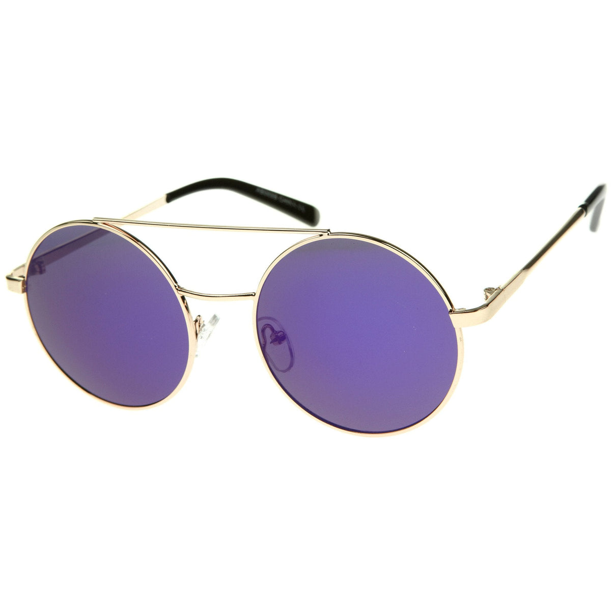 Retro Round Metal Mirrored Lens Sunglasses A232