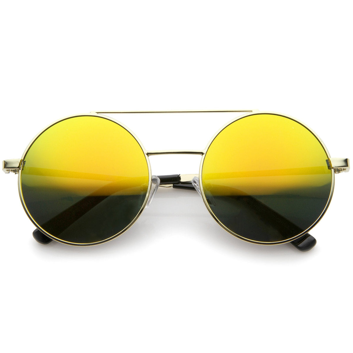 Retro Round Metal Mirrored Lens Sunglasses A232