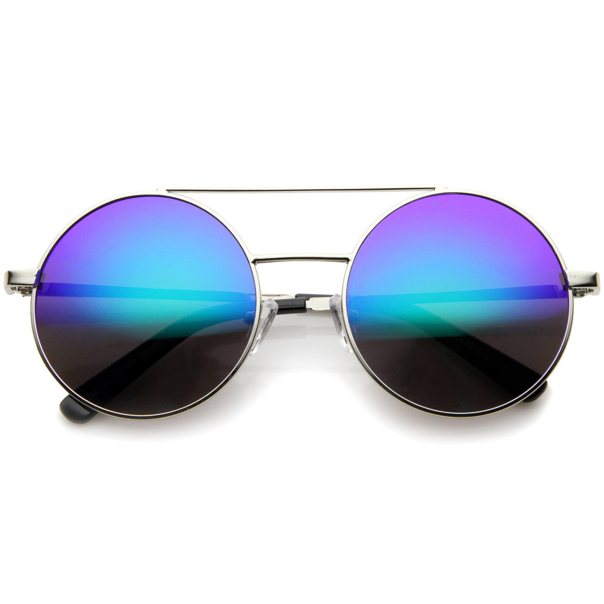 Retro Round Metal Mirrored Lens Sunglasses A232