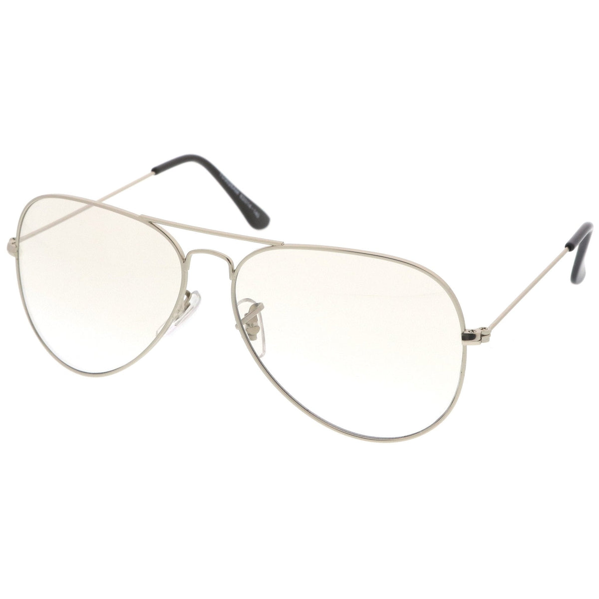 Large Retro Clear Lens Aviator Sunglasses 61mm A955