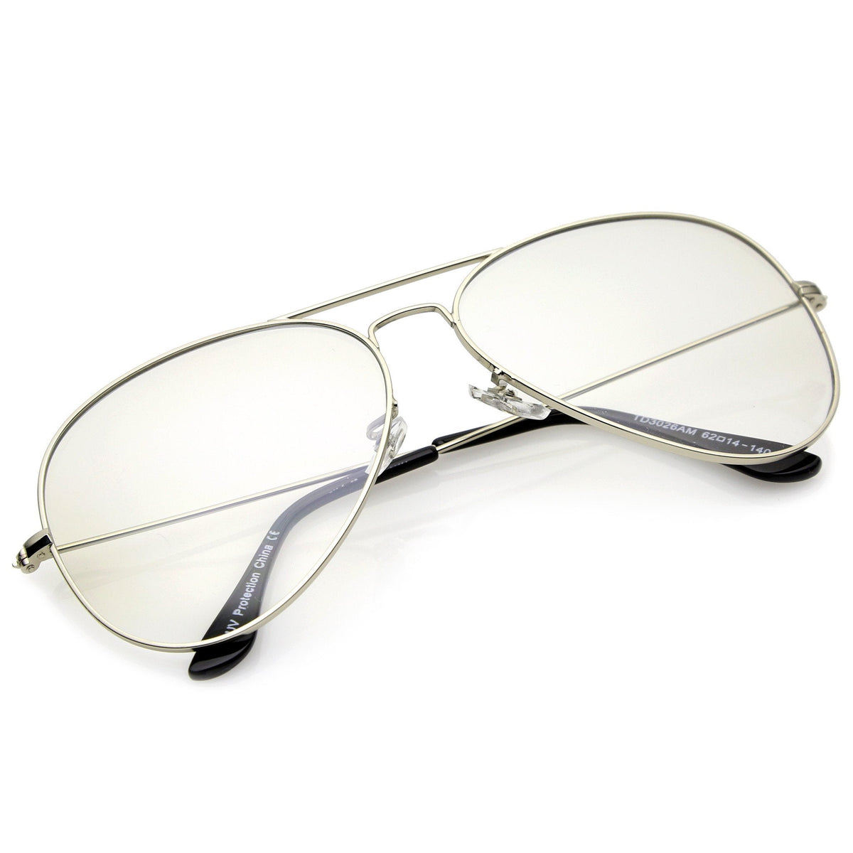 Large Retro Clear Lens Aviator Sunglasses 61mm A955