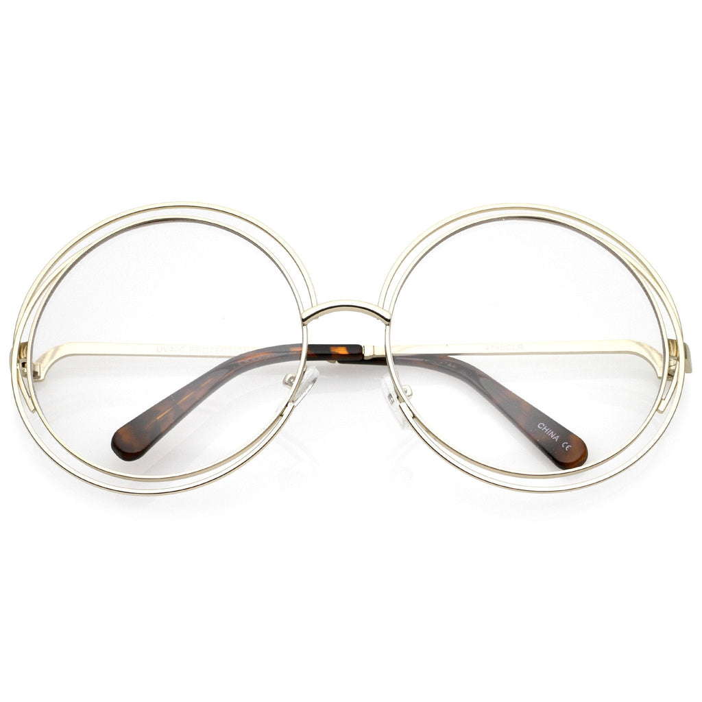 Women's Modern Oversize Loop Round Sunglasses A822