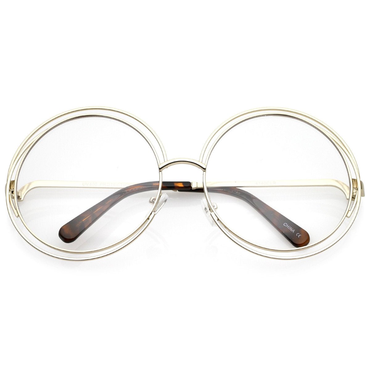 Women's Modern Oversize Loop Round Sunglasses A822