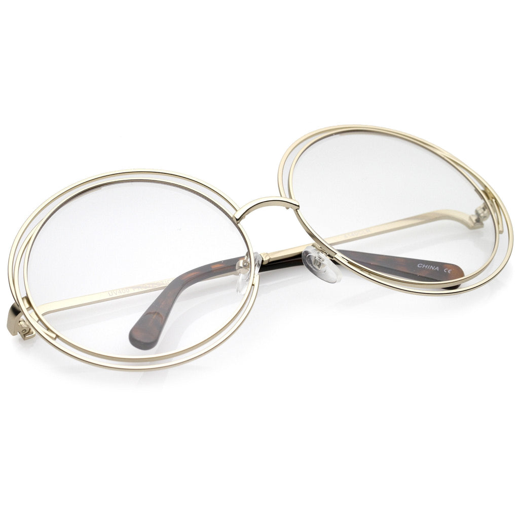 Women's Modern Oversize Loop Round Sunglasses A822