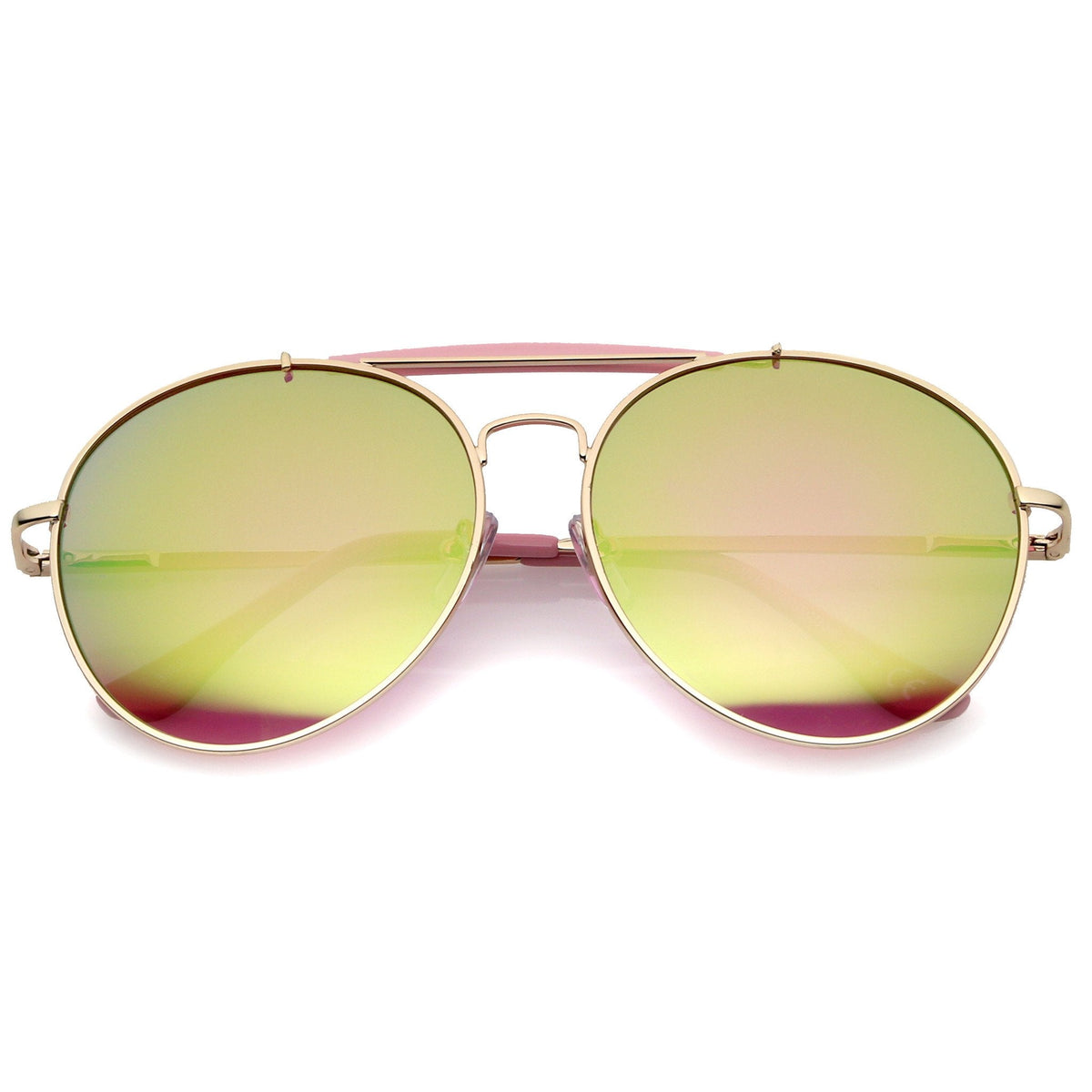Oversize Retro Modern Round Aviator Sunglasses A758