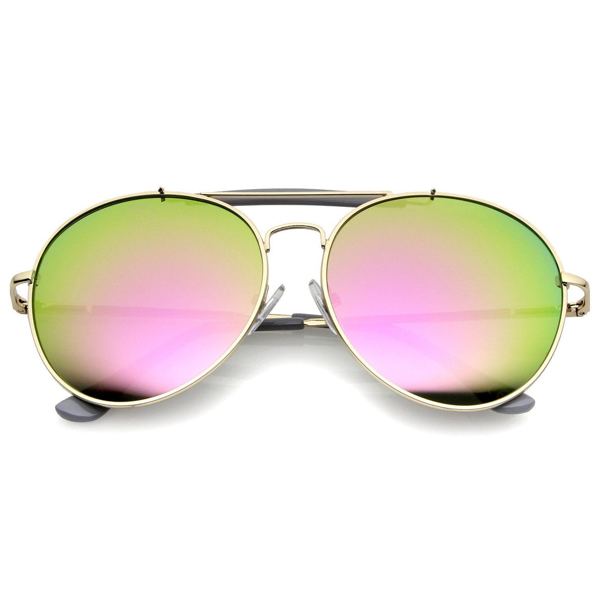 Oversize Retro Modern Round Aviator Sunglasses A758