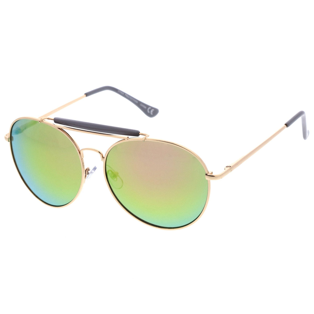 Oversize Retro Modern Round Aviator Sunglasses A758