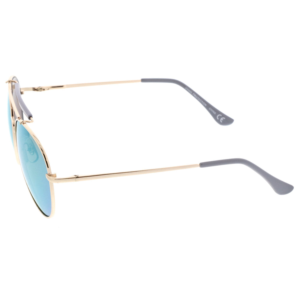 Oversize Retro Modern Round Aviator Sunglasses A758