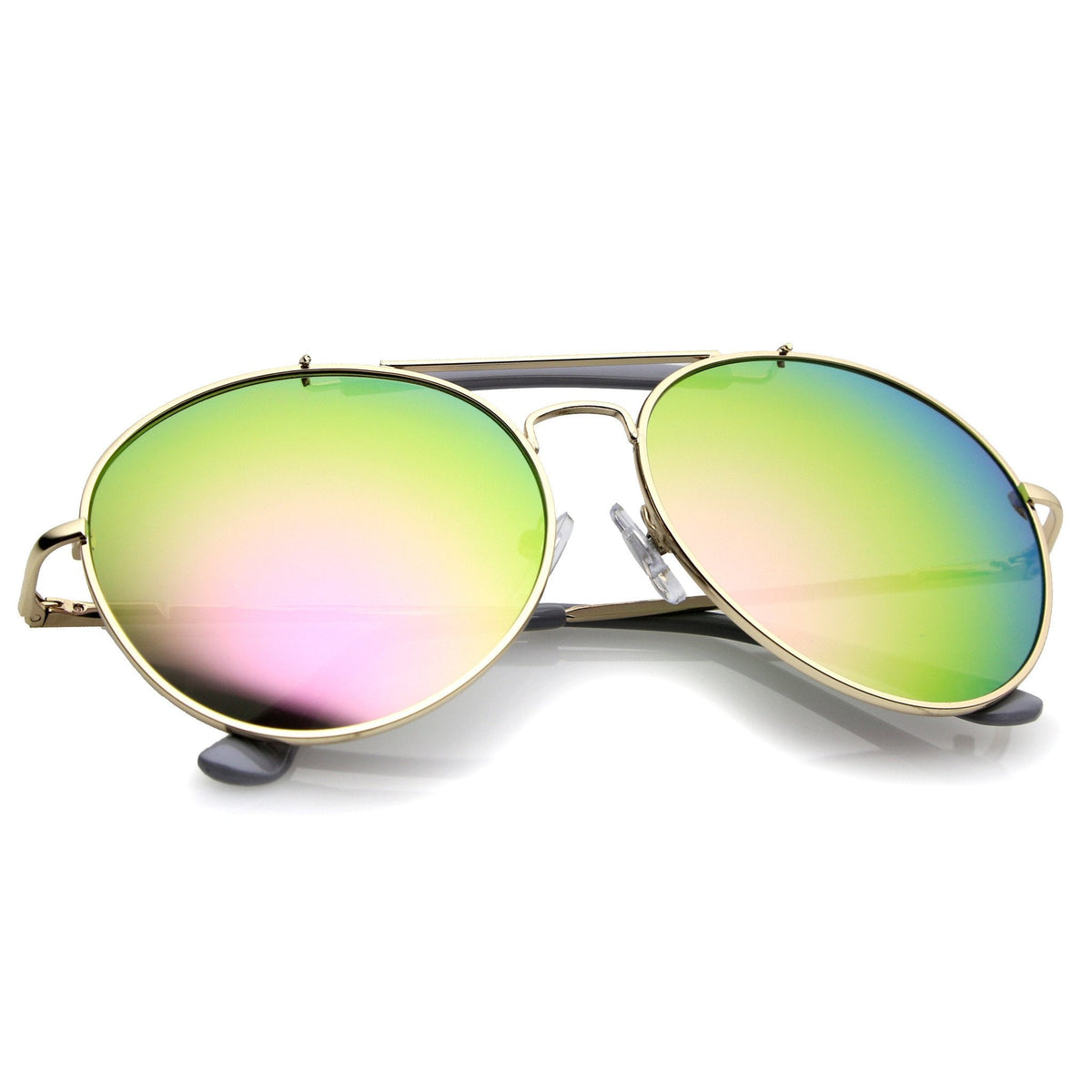 Oversize Retro Modern Round Aviator Sunglasses A758