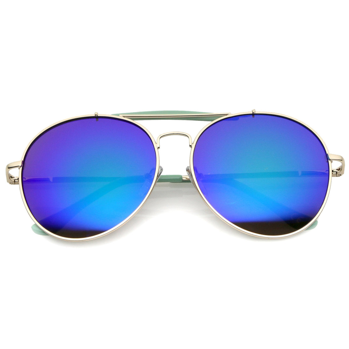 Oversize Retro Modern Round Aviator Sunglasses A758
